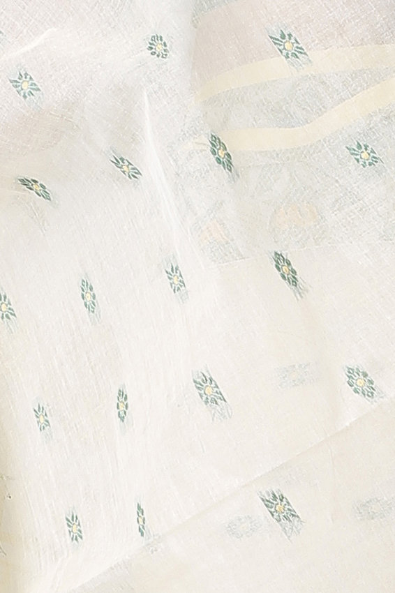 White Pure Cotton Gopika Tant Saree (1056)